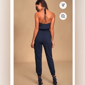 Lulus navy jumpsuit